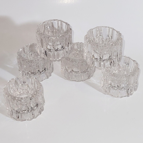 Open Salt Dips, Set of 6, Portland US Glass Antique EAPG Cellar Clear - Picture 7 of 7